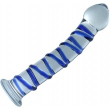 Glass Dildo Wand Swirl Mushroon Tip Rocket